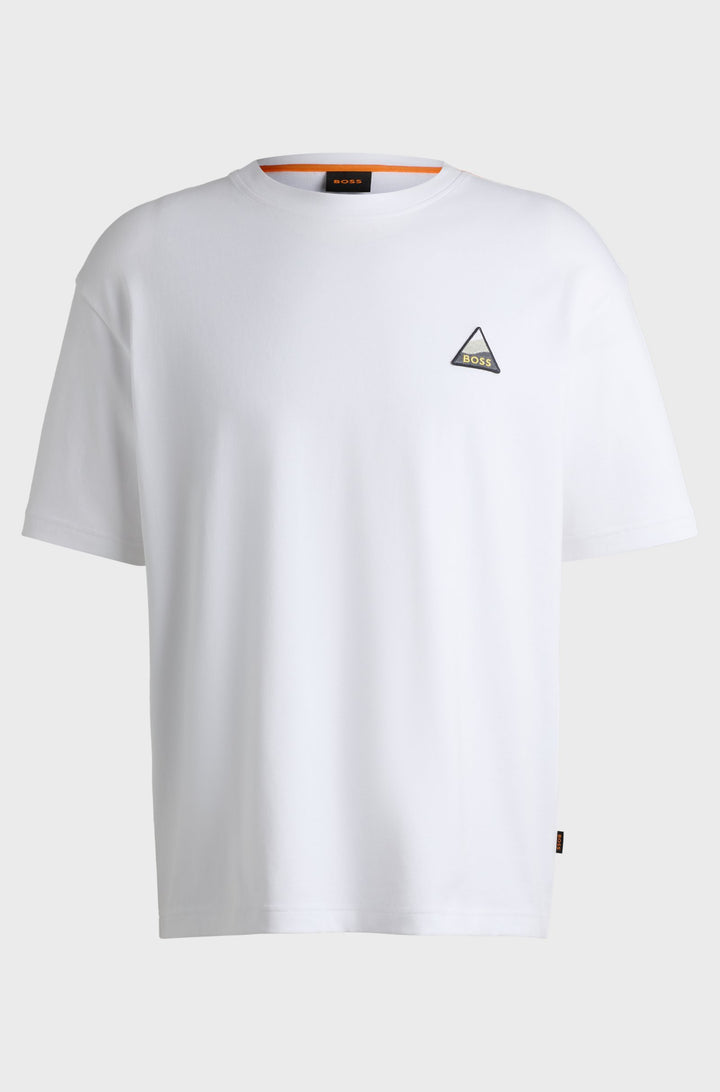BOSS T-Shirts Relaxed Fit in Cotton - TE_FISHPATCH 10260136 01-50539195- Concorde Fashion#color_white-100
