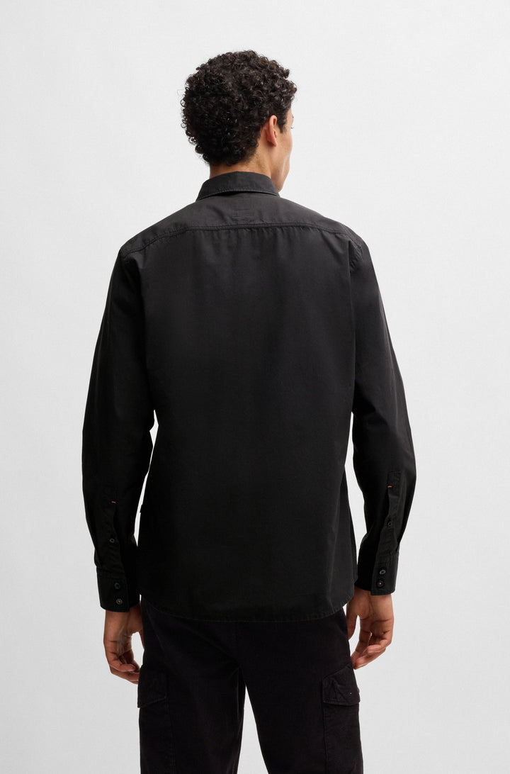 BOSS Casual Shirts Regular Fit in Cotton - RELEGANT_6_M 10260284 01-50518304- Concorde Fashion#color_black-001