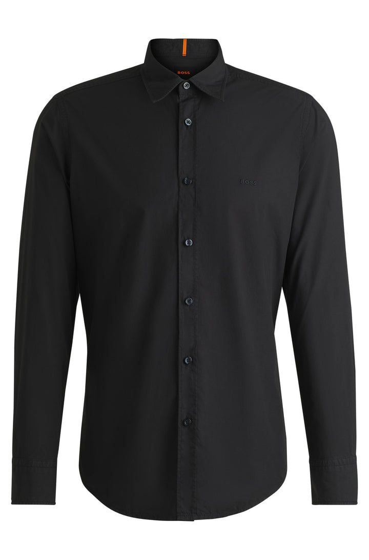 BOSS Casual Shirts Regular Fit in Cotton - RELEGANT_6_M 10260284 01-50518304- Concorde Fashion#color_black-001