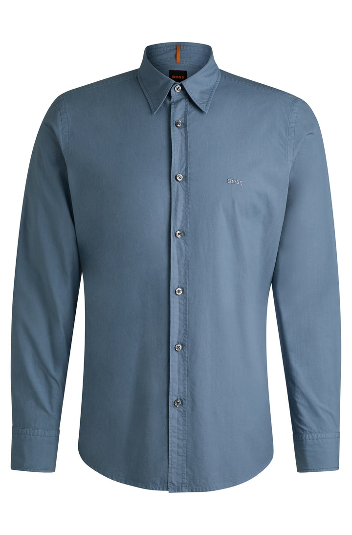 BOSS Casual Shirts Regular Fit in Cotton - RELEGANT_6_M 10260284 01-50518304- Concorde Fashion#color_blue-459
