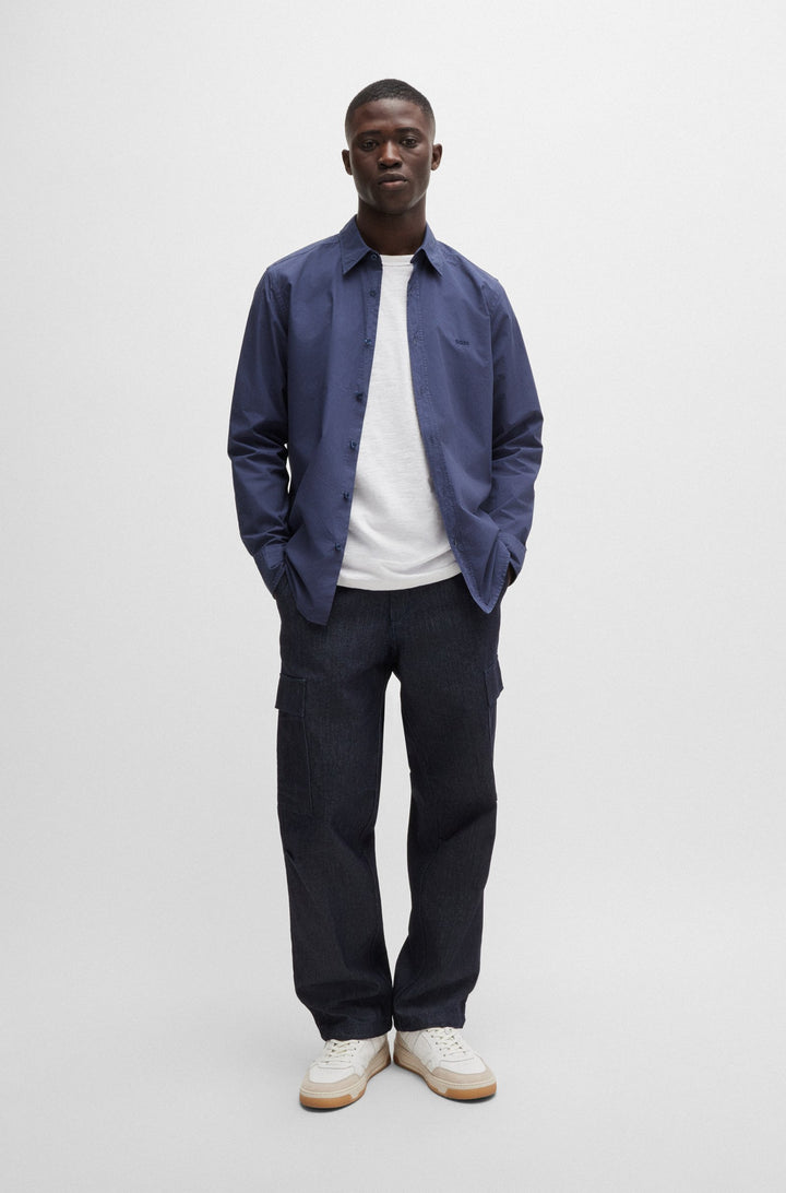 BOSS Casual Shirts Regular Fit in Cotton - RELEGANT_6_M 10260284 01-50518304- Concorde Fashion#color_navy-418