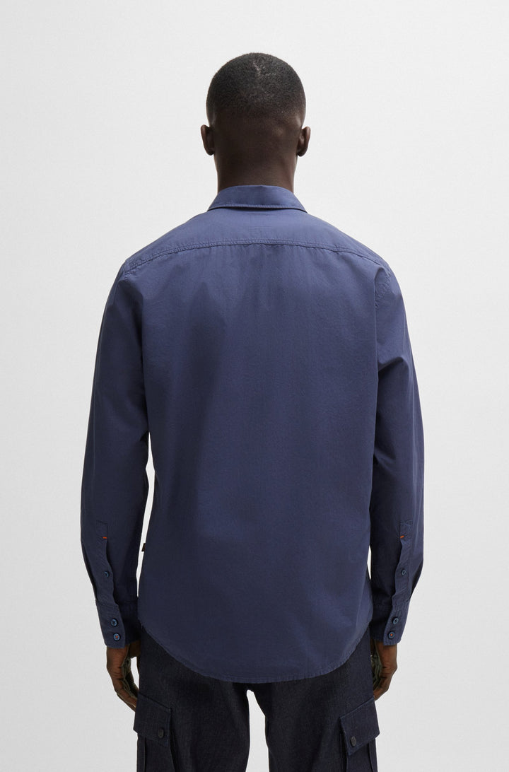 BOSS Casual Shirts Regular Fit in Cotton - RELEGANT_6_M 10260284 01-50518304- Concorde Fashion#color_navy-418