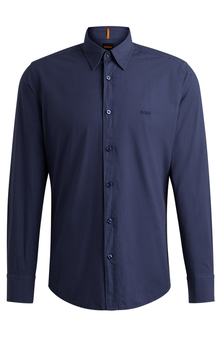 BOSS Casual Shirts Regular Fit in Cotton - RELEGANT_6_M 10260284 01-50518304- Concorde Fashion#color_navy-418