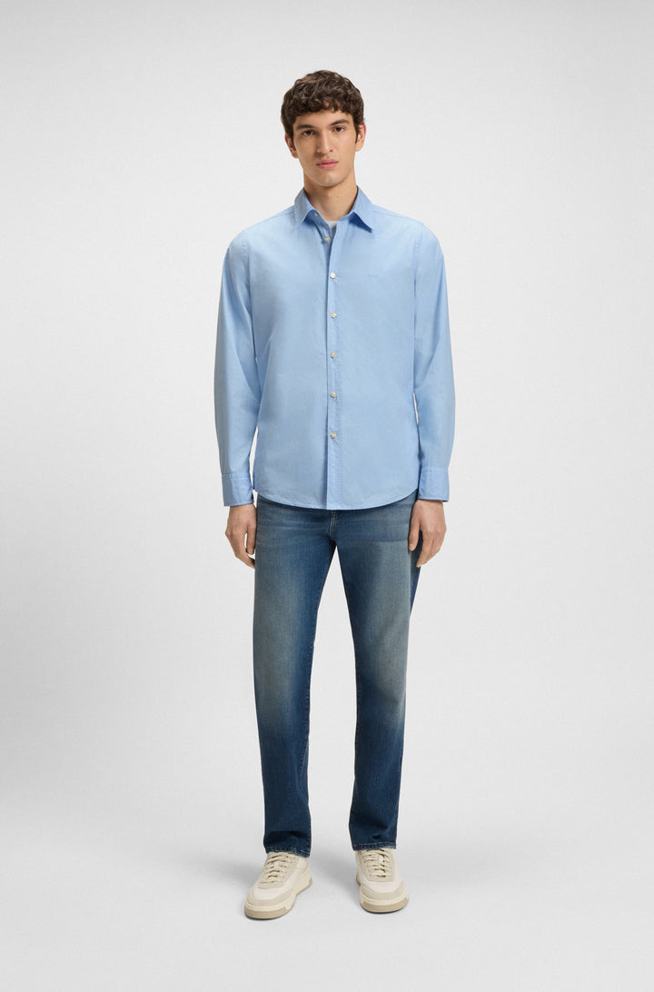 BOSS Casual Shirts Regular Fit in Cotton - RELEGANT_6_M 10260284 01-50518304- Concorde Fashion#color_blue-460