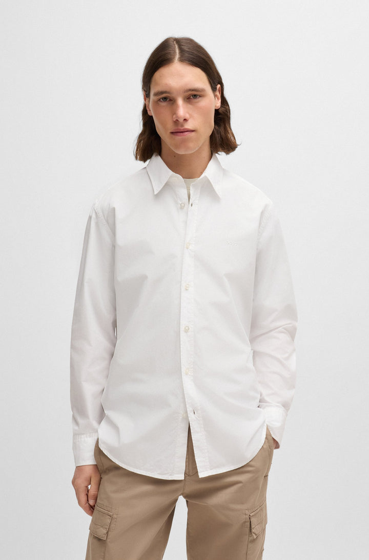 BOSS Casual Shirts Regular Fit in Cotton - RELEGANT_6_M 10260284 01-50518304- Concorde Fashion#color_white-100