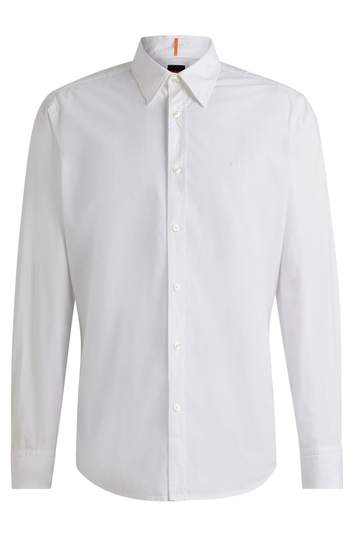BOSS Casual Shirts Regular Fit in Cotton - RELEGANT_6_M 10260284 01-50518304- Concorde Fashion#color_white-100