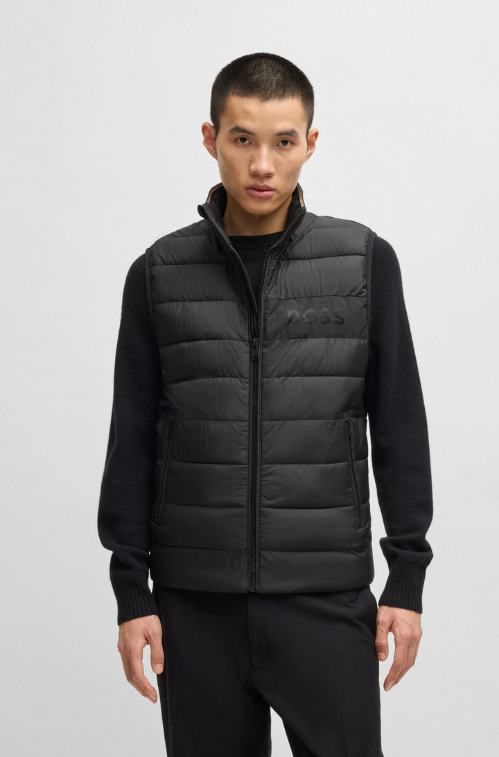 BOSS Vests Regular Fit in Polyester - H-CENITO 10260482 01-50518375- Concorde Fashion#color_black-001