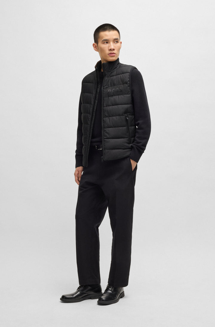 BOSS Vests Regular Fit in Polyester - H-CENITO 10260482 01-50518375- Concorde Fashion#color_black-001