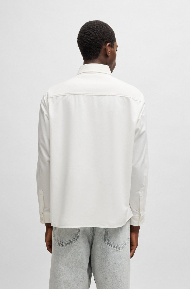 HUGO Casual Shirts Oversize Fit in Cotton - EKYNONE 10260730 01-50520001- Concorde Fashion#color_white-121