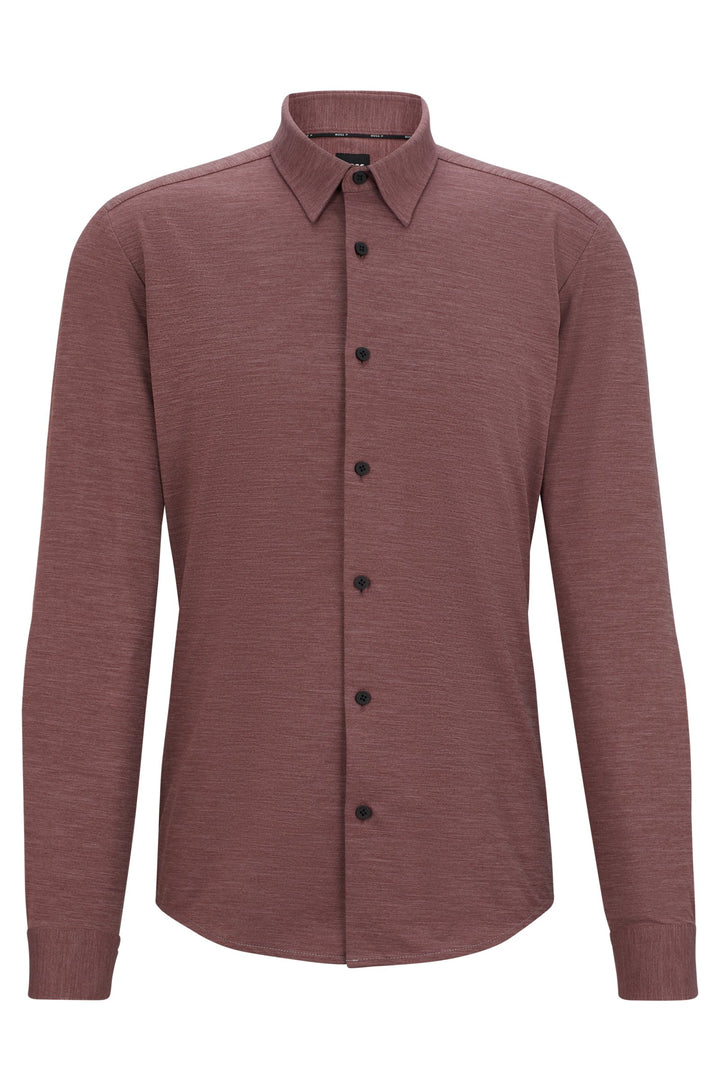 BOSS Formal Shirts Slim Fit in Nylon - P-ROAN-KENT-C1-233 10261755 01-50520133- Concorde Fashion#color_red-605
