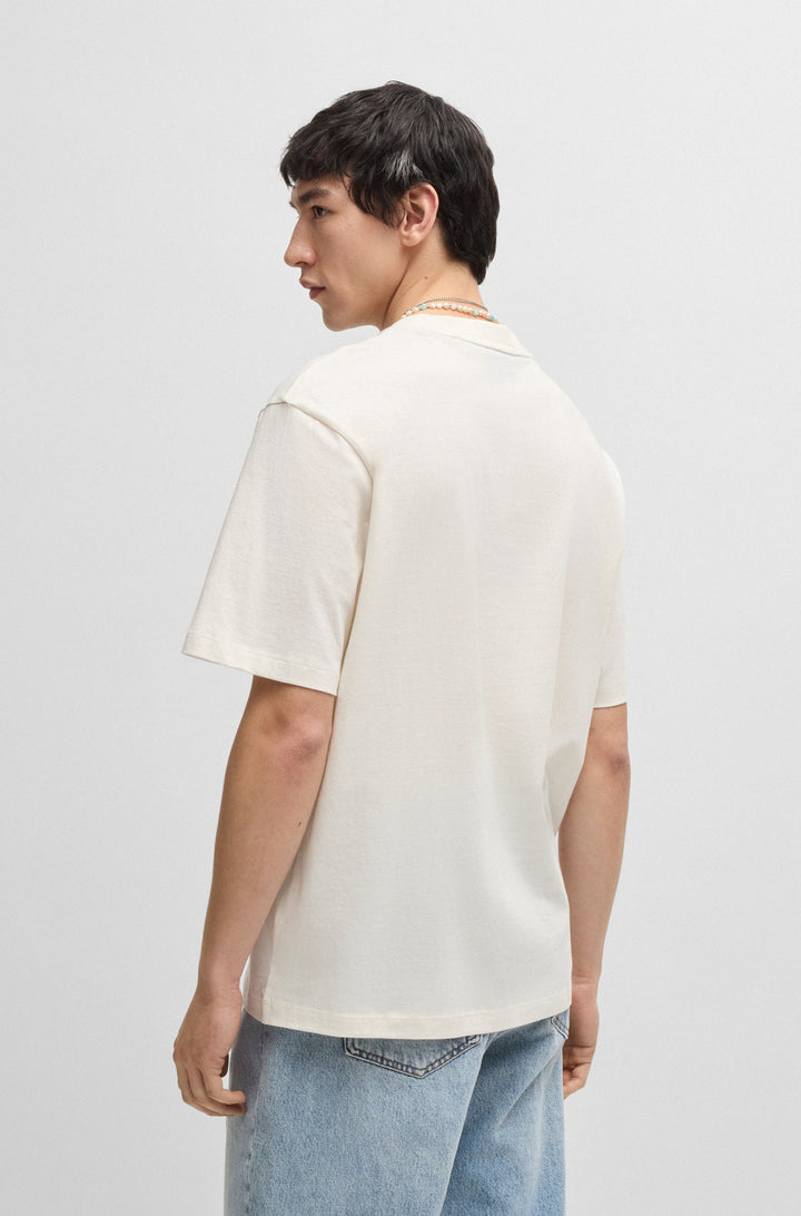 HUGO T-Shirts Regular Fit in Cotton - NEWROMI 10262283 01-50542934- Concorde Fashion#color_white-121