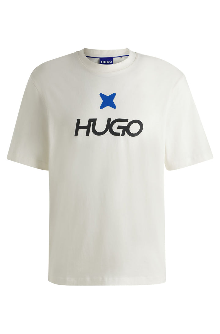 HUGO T-Shirts Regular Fit in Cotton - NEWROMI 10262283 01-50542934- Concorde Fashion#color_white-121