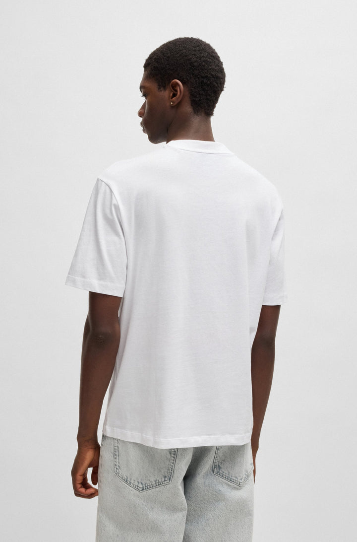 HUGO T-Shirts Regular Fit in Cotton - NEWROMI 10262283 01-50542934- Concorde Fashion#color_white-100