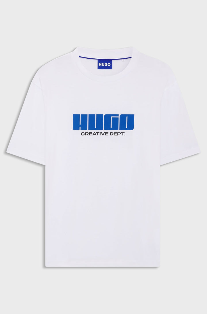 HUGO T-Shirts Regular Fit in Cotton - NEWROMI 10262283 01-50542934- Concorde Fashion#color_white-100