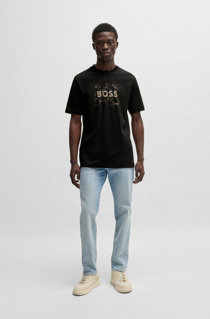 BOSS T-Shirts Regular Fit in Cotton - TE_LOGOSPACE 10262477 01-50539186- Concorde Fashion#color_black-001