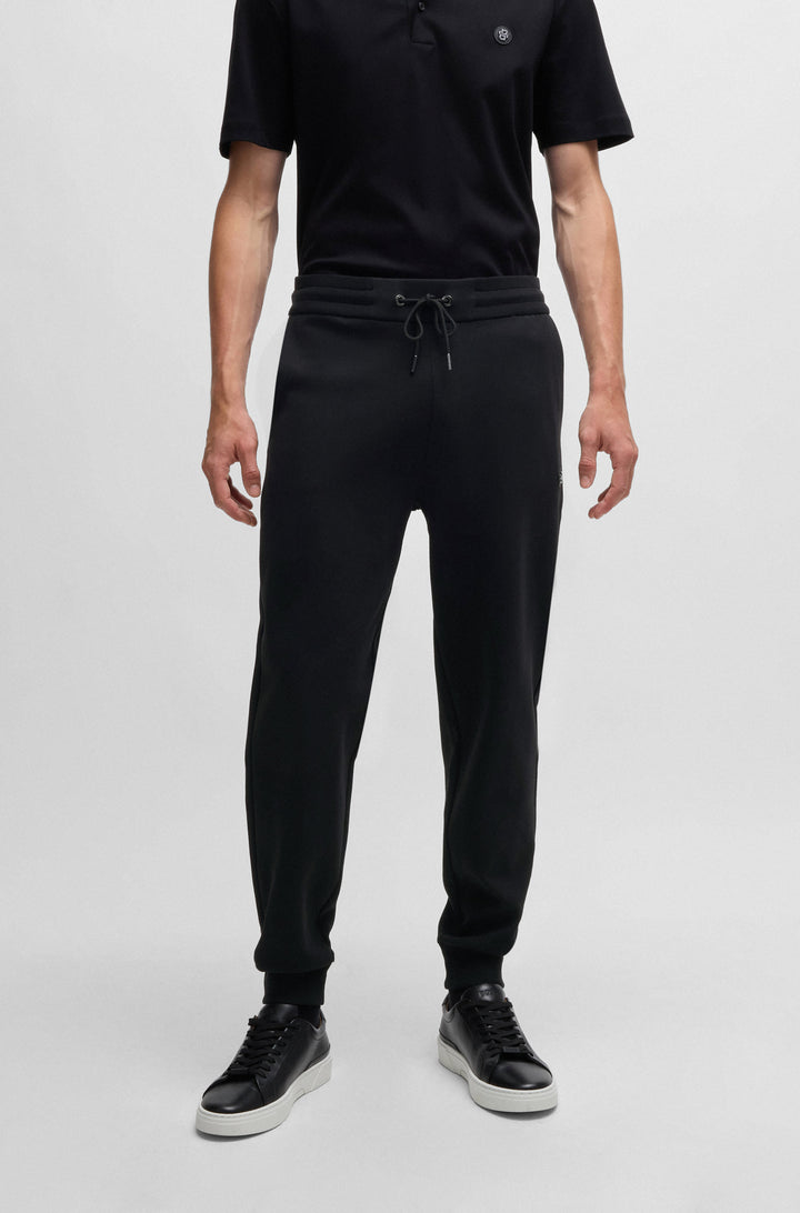 BOSS Jogging Pants Regular Fit in Cotton Mix - C-LOCSIN 01 10262912 01-50520322- Concorde Fashion#color_black-001