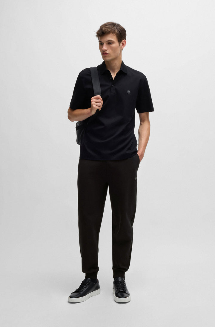 BOSS Jogging Pants Regular Fit in Cotton Mix - C-LOCSIN 01 10262912 01-50520322- Concorde Fashion#color_black-001