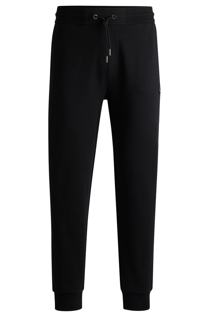 BOSS Jogging Pants Regular Fit in Cotton Mix - C-LOCSIN 01 10262912 01-50520322- Concorde Fashion#color_black-001
