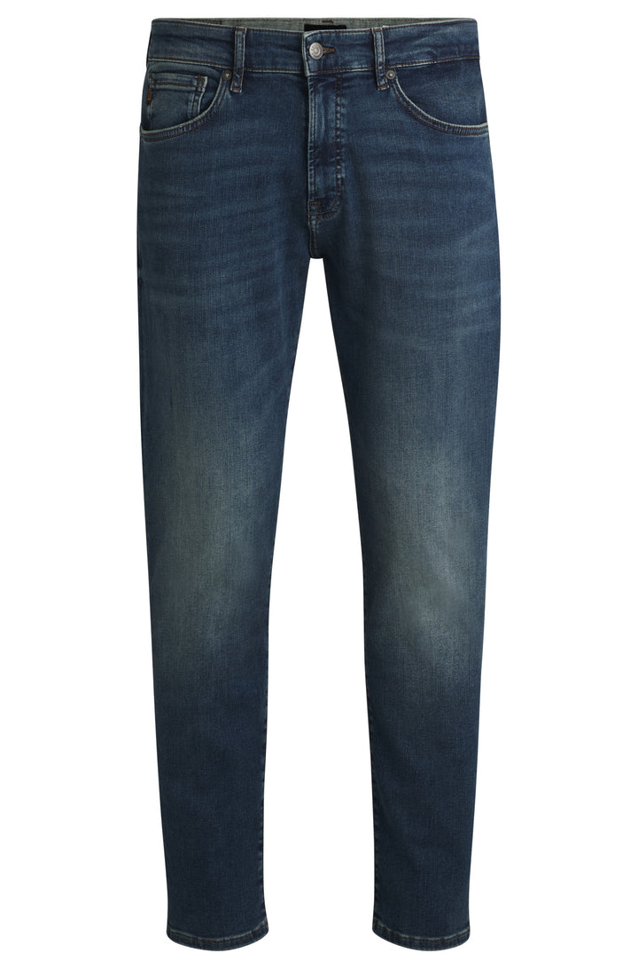 BOSS Jeans Regular Fit in Cotton Mix - RE.MAINE BO 10263422 02-50534670- Concorde Fashion#color_navy-411