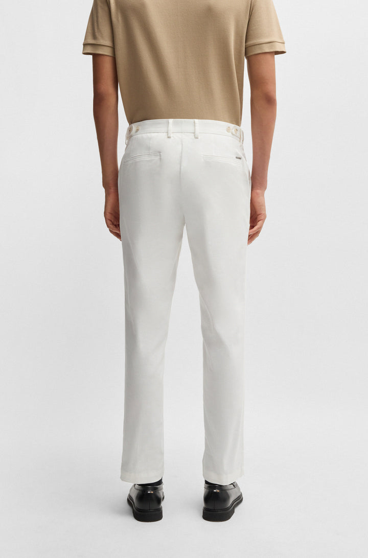 BOSS Trousers  in Cotton Mix - C-GENIUS-DTL-WG-251F 10264043 01-50534612- Concorde Fashion#color_white-100