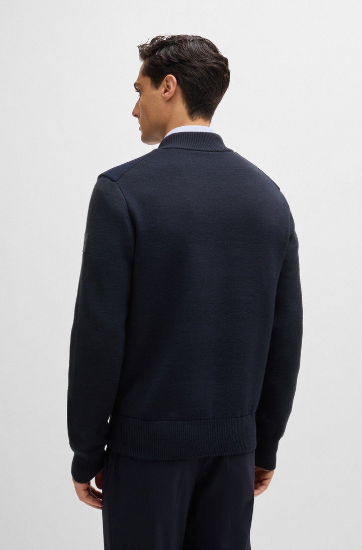 BOSS Casual Jackets Regular Fit in Polyester Mix - P-EFLANO 10265510 01-50526850- Concorde Fashion#color_navy-404