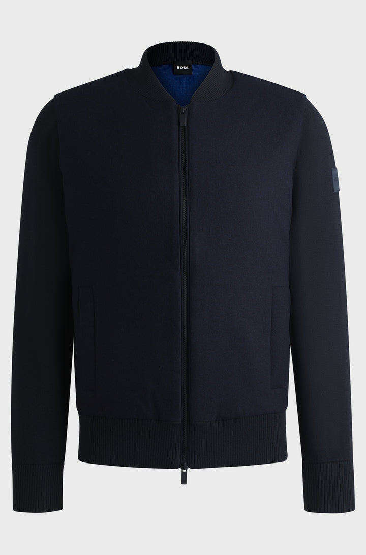 BOSS Casual Jackets Regular Fit in Polyester Mix - P-EFLANO 10265510 01-50526850- Concorde Fashion#color_navy-404