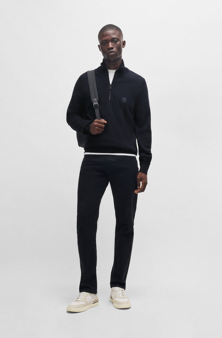 BOSS Sweaters Regular Fit in Cotton Mix - KANOBIX_S 10265846 01-50527585- Concorde Fashion#color_navy-404