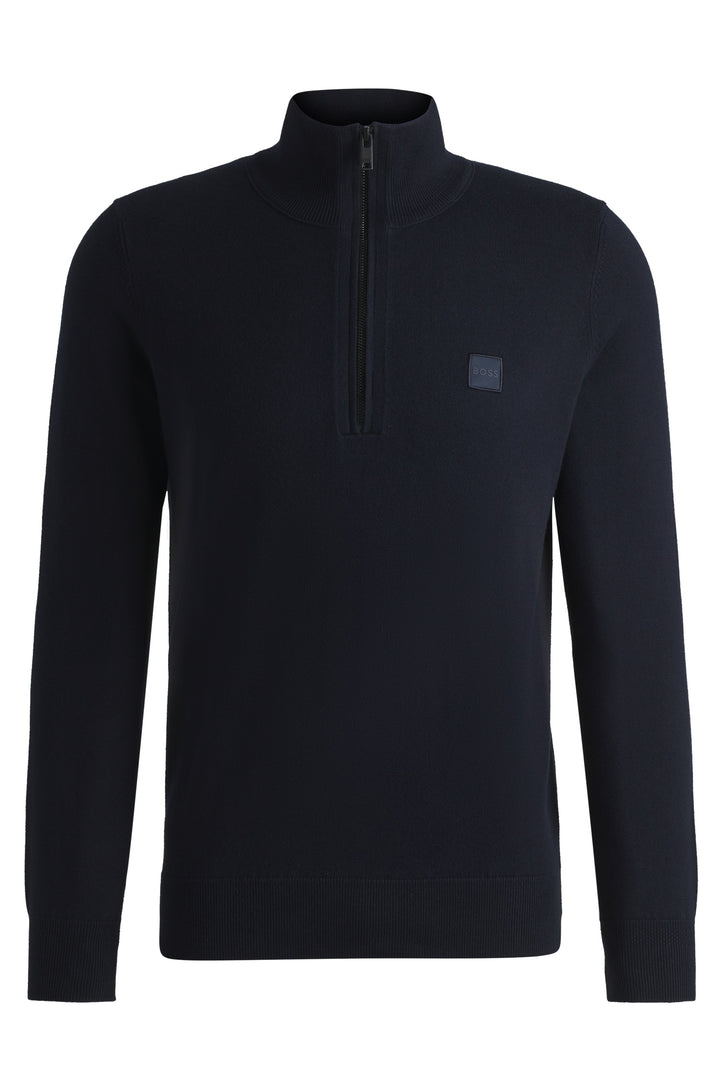 BOSS Sweaters Regular Fit in Cotton Mix - KANOBIX_S 10265846 01-50527585- Concorde Fashion#color_navy-404