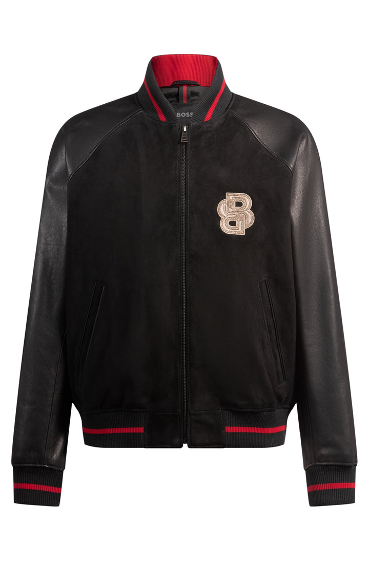 BOSS Casual Jackets Regular Fit in Leather - MENIT_LNY 10265996 01-50532844- Concorde Fashion#color_black-001