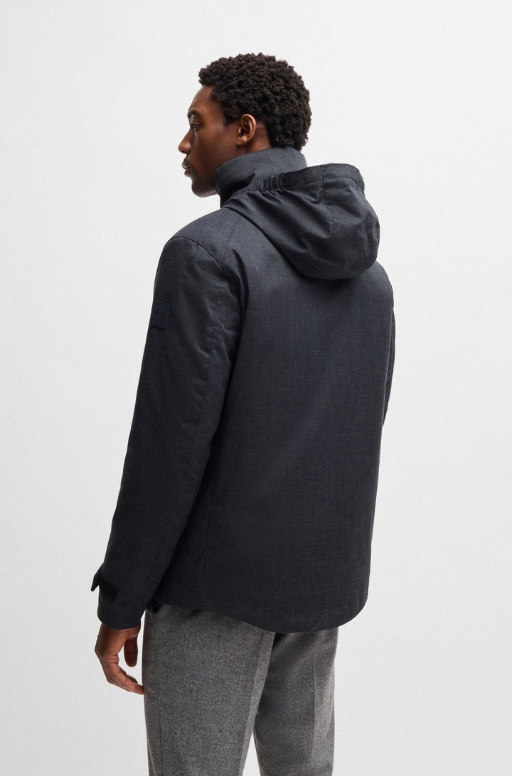 BOSS Casual Jackets Slim Fit in Polyetser Mix - P-CRANMER 10266073 01-50524227- Concorde Fashion#color_navy-404