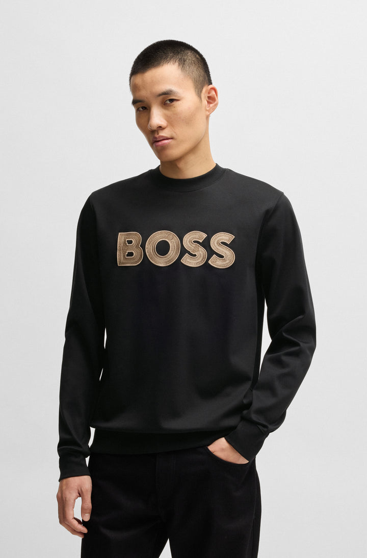 BOSS Sweatshirts Regular Fit in Cotton - C-SHARPE 10266285 01-50533817- Concorde Fashion#color_black-001