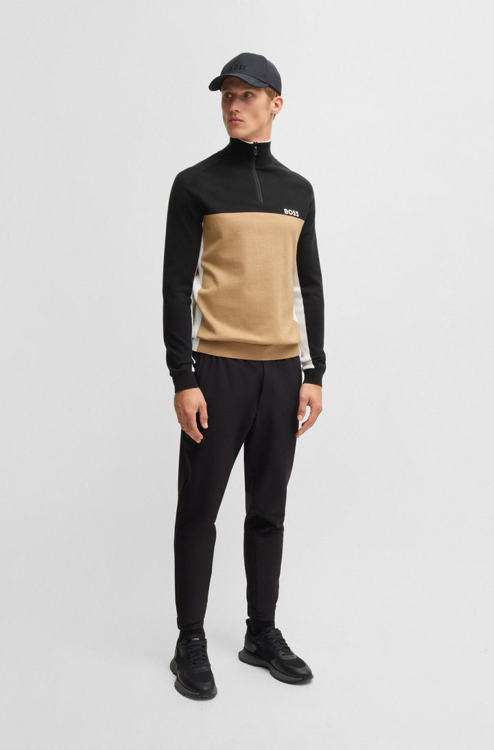 BOSS Sweaters Regular Fit in Cotton Mix - K_HYDRO-X_1 10266407 01-50528740- Concorde Fashion#color_black-001