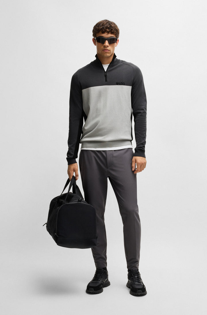 BOSS Sweaters Regular Fit in Cotton Mix - K_HYDRO-X_1 10266407 01-50528740- Concorde Fashion#color_grey-054