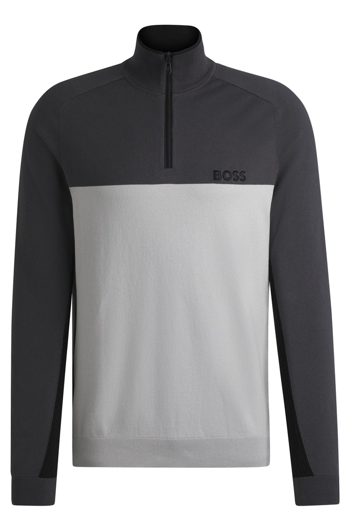 BOSS Sweaters Regular Fit in Cotton Mix - K_HYDRO-X_1 10266407 01-50528740- Concorde Fashion#color_grey-054