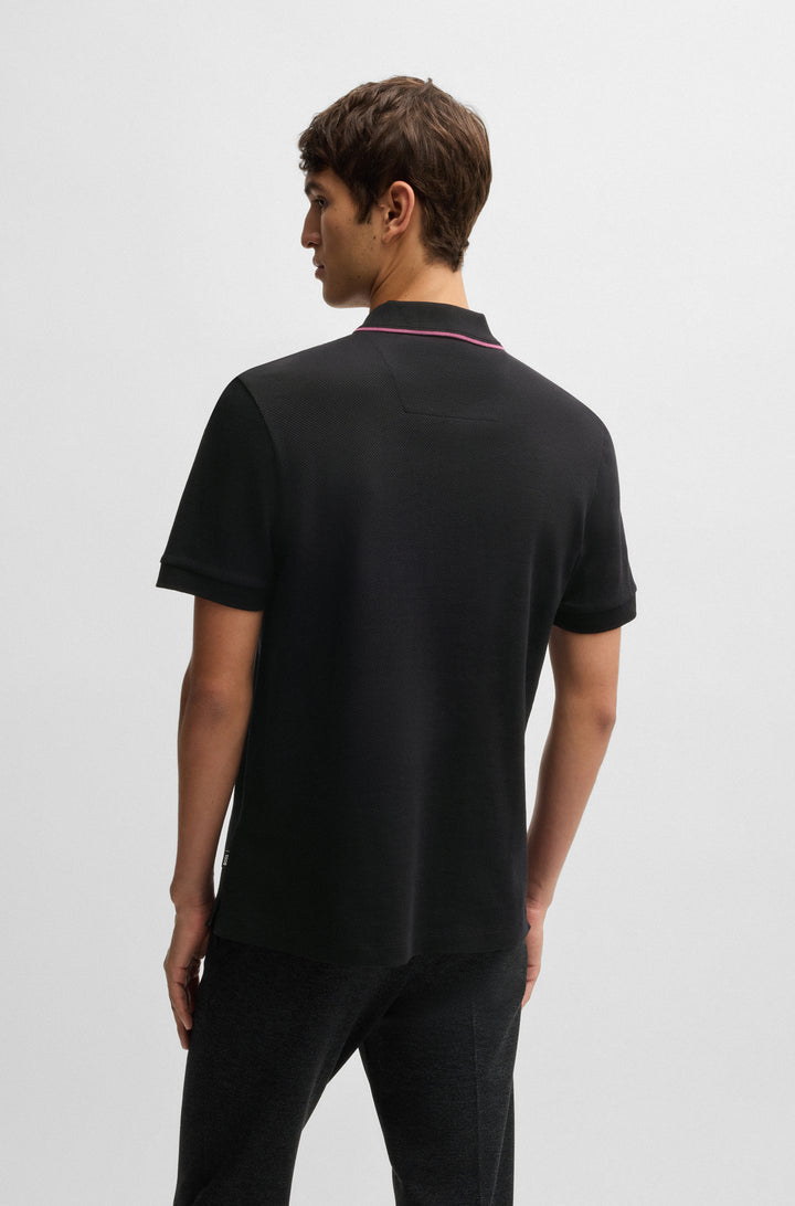 BOSS Polos Regular Fit in Cotton - H-PARAS 59 10266434 01-50532612- Concorde Fashion#color_black-002