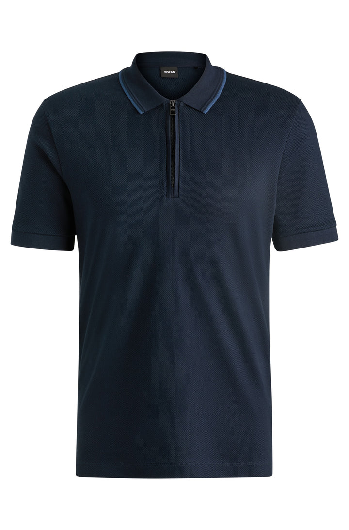 BOSS Polos Regular Fit in Cotton - H-PARAS 59 10266434 01-50532612- Concorde Fashion#color_navy-405