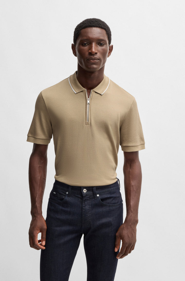 BOSS Polos Regular Fit in Cotton - H-PARAS 59 10266434 01-50532612- Concorde Fashion#color_beige-275