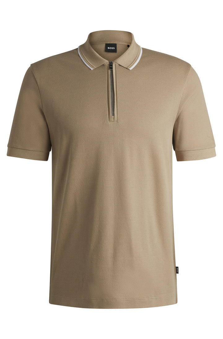 BOSS Polos Regular Fit in Cotton - H-PARAS 59 10266434 01-50532612- Concorde Fashion#color_beige-275