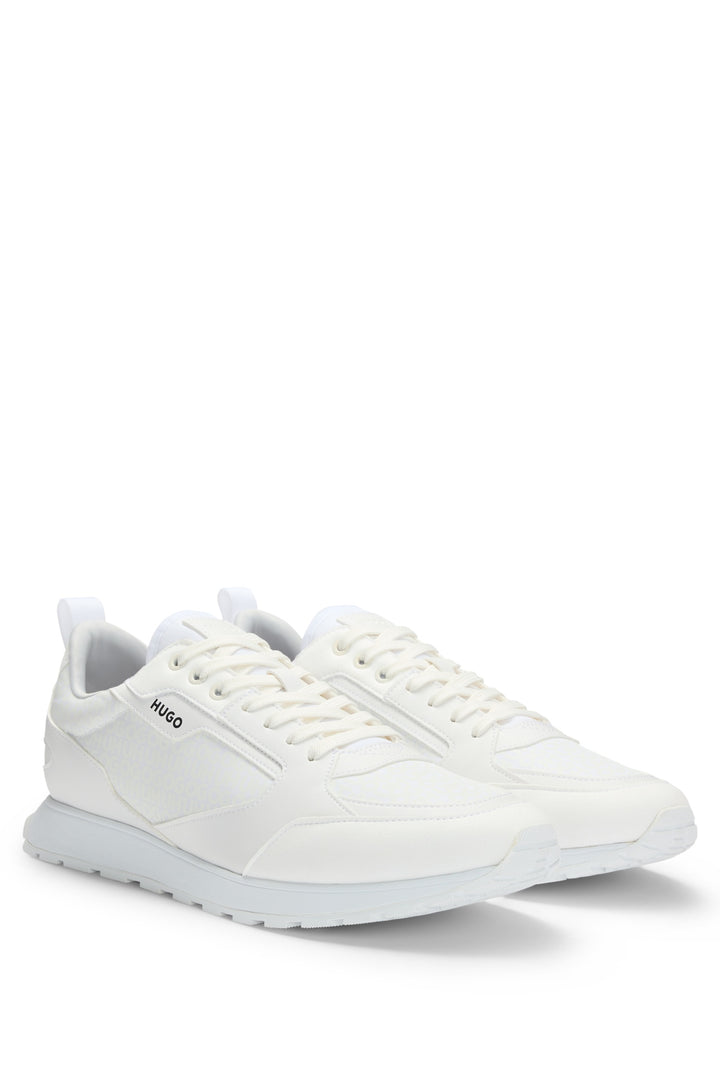 HUGO Sneakers  in Polyester - ICELIN_RUNN_MONO 10266583 01-50536205- Concorde Fashion#color_white-100