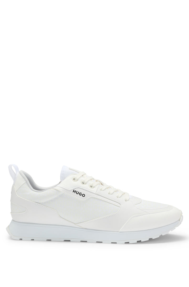 HUGO Sneakers  in Polyester - ICELIN_RUNN_MONO 10266583 01-50536205- Concorde Fashion#color_white-100