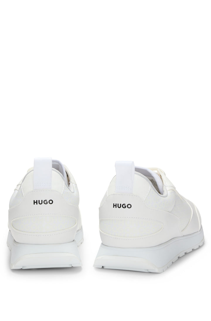 HUGO Sneakers  in Polyester - ICELIN_RUNN_MONO 10266583 01-50536205- Concorde Fashion#color_white-100