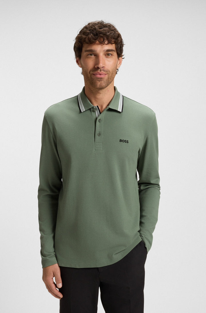 BOSS Polos Regular Fit in Cotton - PLISY 10266738 01-50536609- Concorde Fashion#color_green-359