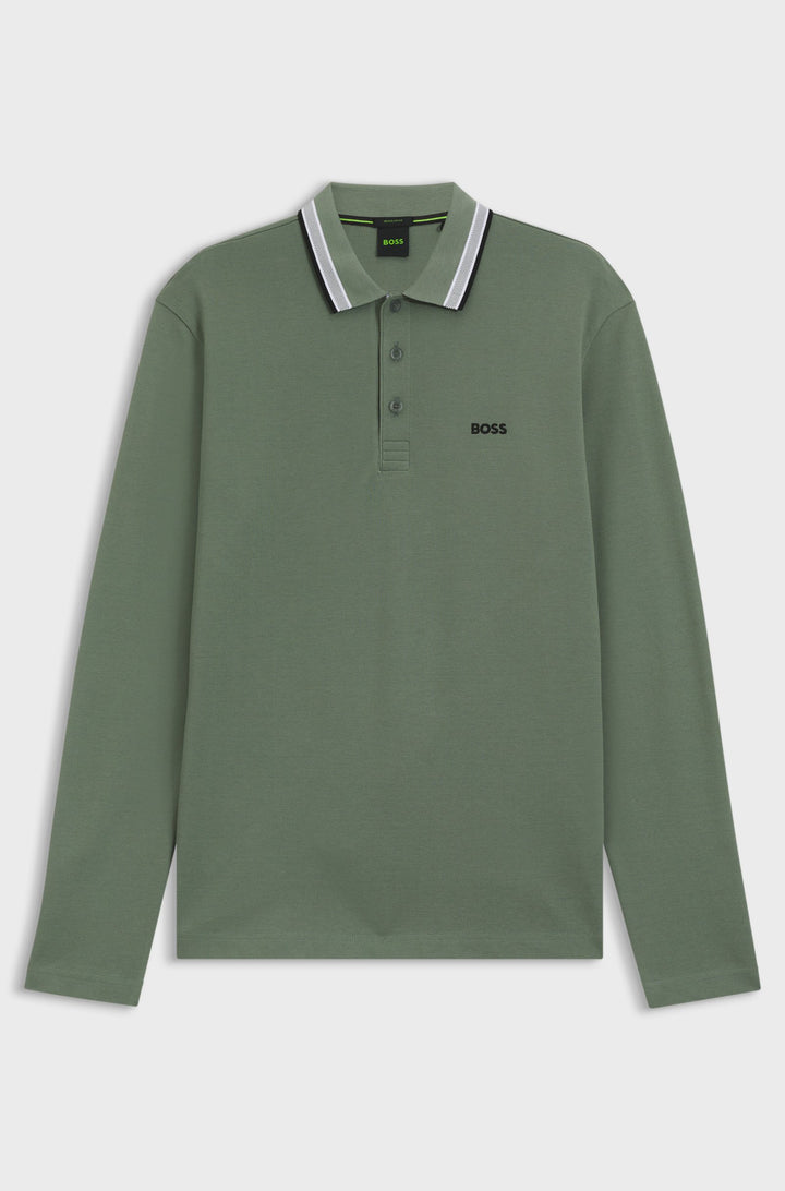 BOSS Polos Regular Fit in Cotton - PLISY 10266738 01-50536609- Concorde Fashion#color_green-359