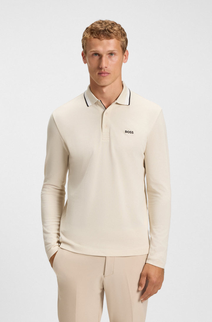 BOSS Polos Regular Fit in Cotton - PLISY 10266738 01-50536609- Concorde Fashion#color_white-133