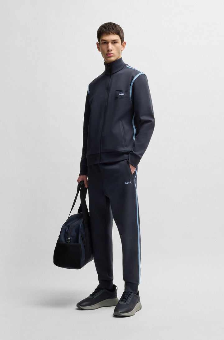 BOSS Sweatshirts Regular Fit in Cotton Mix - SKAZ TAPE 10266755 01-50530036- Concorde Fashion#color_navy-402