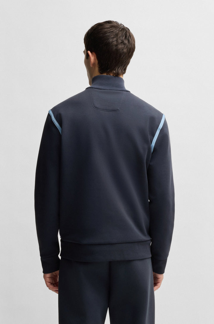 BOSS Sweatshirts Regular Fit in Cotton Mix - SKAZ TAPE 10266755 01-50530036- Concorde Fashion#color_navy-402