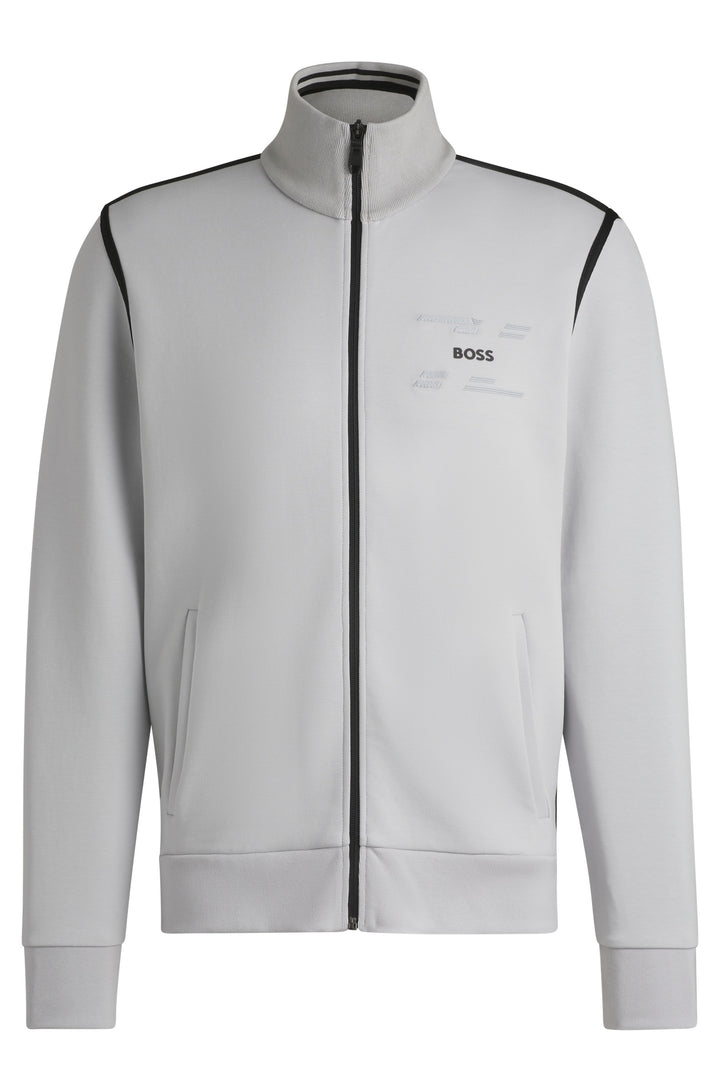 BOSS Sweatshirts Regular Fit in Cotton Mix - SKAZ TAPE 10266755 01-50530036- Concorde Fashion#color_grey-054