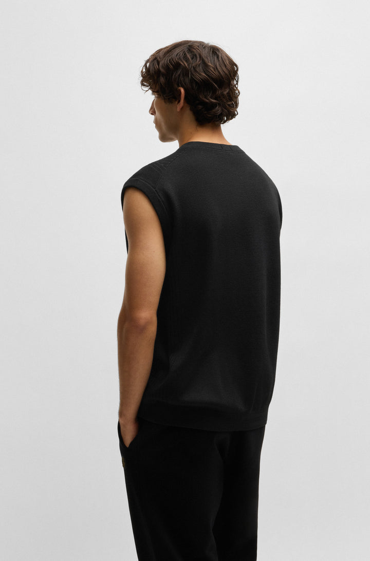 BOSS Sweaters Relaxed Fit in Polyester Mix - K_TENNISLIFESTYLE_SO 10267077 01-50530952- Concorde Fashion#color_black-001