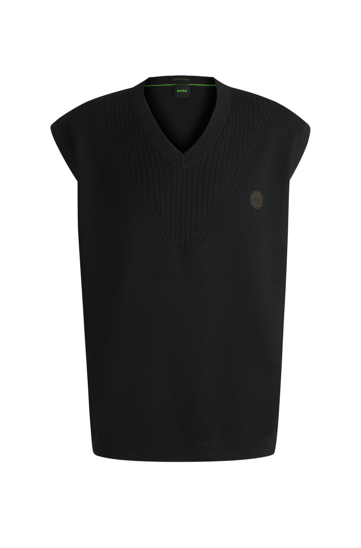 BOSS Sweaters Relaxed Fit in Polyester Mix - K_TENNISLIFESTYLE_SO 10267077 01-50530952- Concorde Fashion#color_black-001