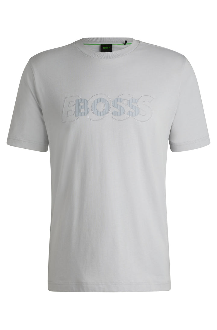 BOSS T-Shirts Regular Fit in Cotton - TEE DROPNEEDLE 10267231 01-50531271- Concorde Fashion#color_grey-054